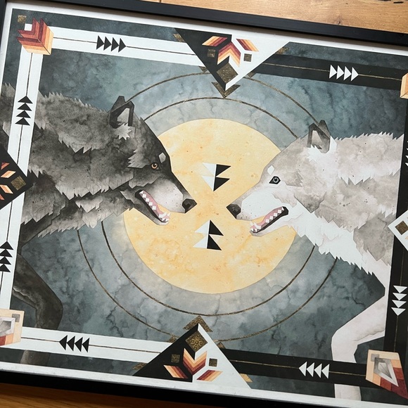 Two Wolves Print - Picture 2 of 3